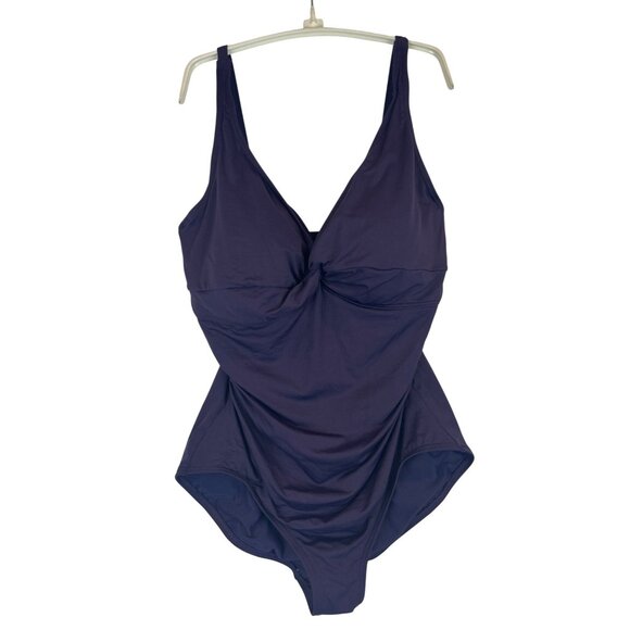 Contours By Coco Reef Womens 14/38D Purple One-Piece Swimsuit - Picture 1 of 10